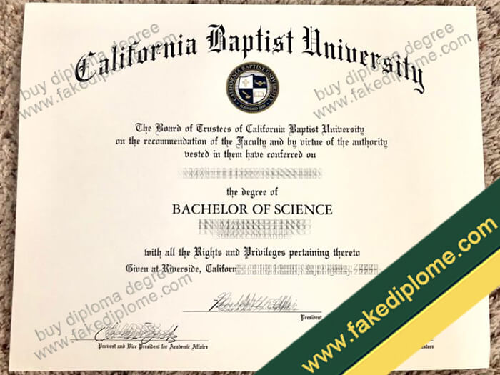 California Baptist University diploma sample